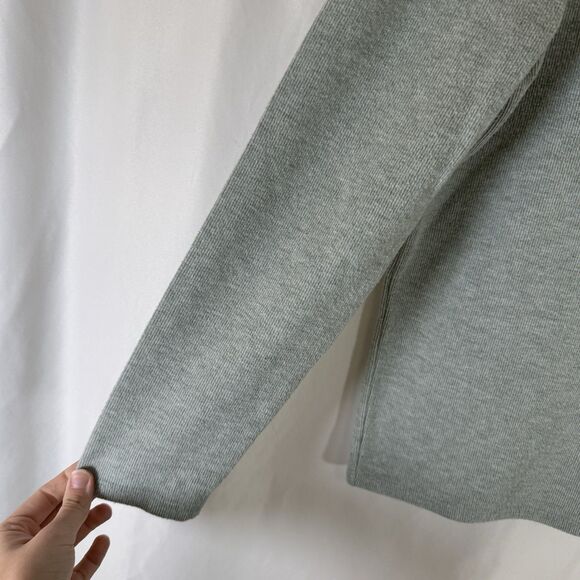 Madewell Sweater Women's Small Grey Ribbed Turtleneck Cotton Blend Pullover - Picture 4 of 11